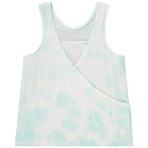 Μπλουζάκι αμάνικο effet tie & dye με σταυρωτή πλάτη κορίτσι 