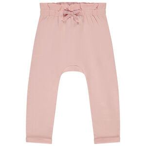 Φόρμα molleton με βολάν στη μέση για bebe κορίτσι 