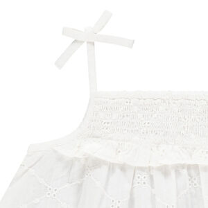 Τοπ από κεντημένη αγγλική δαντέλα με λεπτές τιράντες 