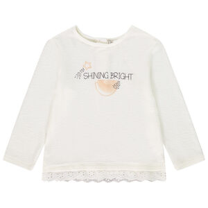 T-shirt μακρυμάνικο με μήνυμα για bebe κορίτσι 