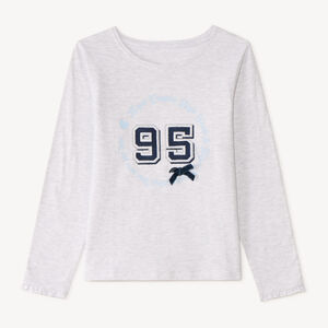 T-shirt κοριτσιών με μακρύ μανίκι και φανταστικό πatch 