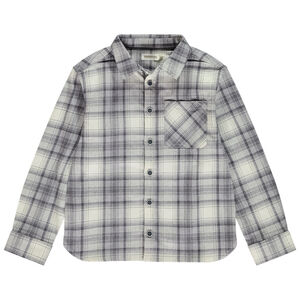Πουκάμισο μακρυμάνικο με καρό σχέδιο και γιακά mao για αγόρι 