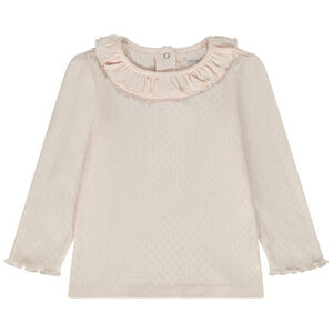 T-shirt μακρυμάνικο από διχτυωτό πλέγμα για bebe κορίτσι 