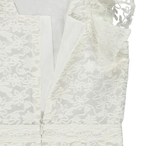 Γιορτινή κοντή φόρεμα από οργανζά με κέντημα για κορίτσι 