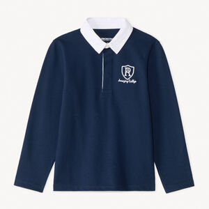 Πολο με μακριά μανίκια και κέντημα για αγόρι 