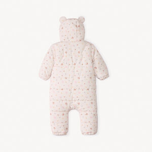 Combi pilote από πάνινο ύφασμα με λουλουδάτο σχέδιο για bebe κορίτσι και διαφορετικά φινιρίσματα ανάλογα με την ηλικία 