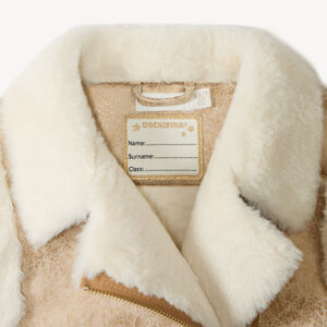 Αμάνικο μπουφάν με επένδυση ψεύτικης γούνας για κορίτσι 