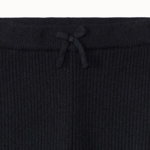 Μακρύ κολάν πλεκτό μονόχρωμο με διακοσμητικό φιόγκο για κορίτσι 