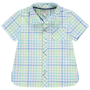 Πουκάμισο κοντομάνικο καρό με τσέπη 