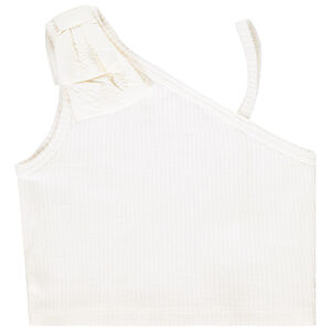 Αμάνικο μπλουζάκι από πλεκτό με φιόγκο στον ώμο για κορίτσι 