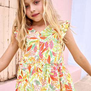 Φόρεμα χωρίς μανίκια με floral σχέδιο για κορίτσι 