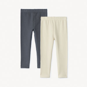 Σετ από 2 μονόχρωμα κολάν από molleton για bebe κορίτσι 