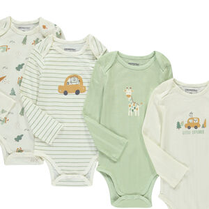 Σετ από 7 μακρυμάνικα σώματα για μωρό αγόρι με διαφορετικές ανοίξεις ανάλογα με την ηλικία 