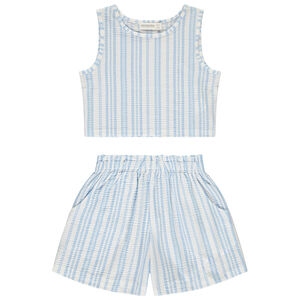 Σέτ κοντό 2 τμχ. ριγέ φουστίτσα για κορίτσι 