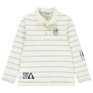 Πολυκαιρισμένο πουκάμισο με ρίγες και τύπωμα για αγόρι 