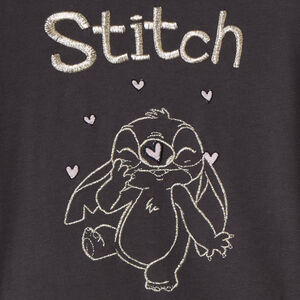T-shirt manches longues Stitch Disney brodé pour fille Main T-shirt manches longues Stitch Disney brodé pour fille