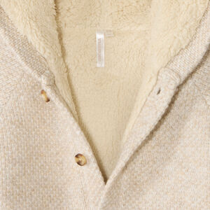 Gilet bébé garçon en tricot à capuche doublé sherpa 