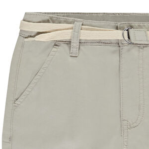 Βερμούδα μονόχρωμη από πάνινο ύφασμα με κορδόνι για αγόρι 