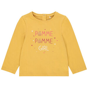 T-shirt μακρυμάνικο βαμβακερό με σχέδιο για bebe κορίτσι 