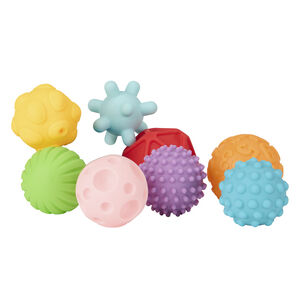 Σετ 8 υφασμάτινες μπάλες με υφή για αισθητηριακή αφύπνιση από 6 μηνών 