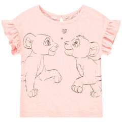 T-shirt manches courtes volantées print le Roi lion (Disney) pour bébé fille , Orchestra