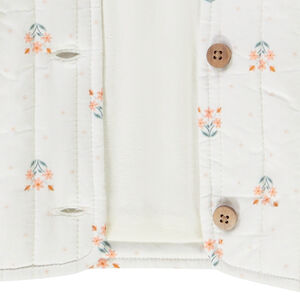 Μπουφάν πάνινο με επένδυση φόδρα jersey για bebe κορίτσι 