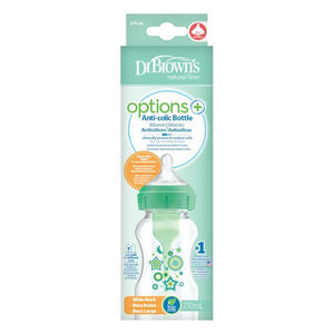 Μπιμπερό Πλαστικό Options+ (Φ.Λ.) 270 Ml Πράσινο DRBROWN 