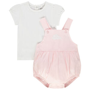 Σέτ κοντομάνικου μπλουζιού και σαλοπέτας από βαμβάκι 