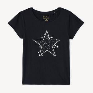 T-shirt manches courtes motif étoile pour fille 