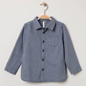 Chemise manches longues en coton fantaisie 