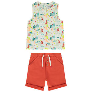 Ensemble de plage débardeur imprimé + bermuda pour bébé garçon Main Ensemble de plage débardeur imprimé + bermuda pour bébé garçon