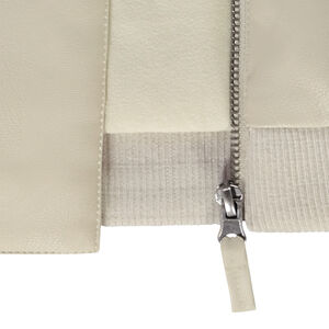 Περίφημο πλεκτό μπουφάν biker από συνθετικό δέρμα για αγόρι 