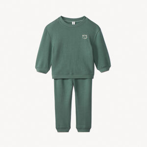 Ensemble sweat + jogging avec ours puff print pour bébé garçon  Main Ensemble sweat + jogging avec ours puff print pour bébé garçon