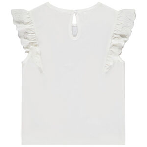 Τ-shirt κοντομάνικο κεντημένο με glitter print για bebe κορίτσι 