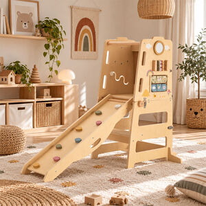 Ξύλινος Πύργος Εκμάθησης Montessori 4 σε 1 