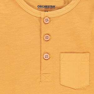 T-shirt μακρυμάνικο βαμβακερό με τσέπη για bebe αγόρι 