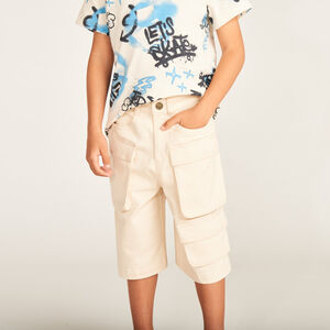 Βερμούδα cargo από twill για αγόρι 