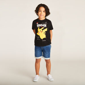 T-shirt κοντομάνικο με εκτύπωση Pikachu Pokémon για αγόρι 