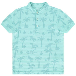 Πolo κοντομάνικο μπλουζάκι με τύπωμα φοίνικες και λεοπαρδάλεις για αγόρι 