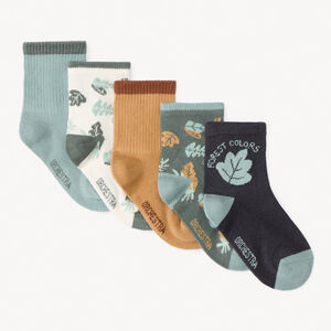 Lot de 5 paires de chaussettes normales fantaisie pour garçon  