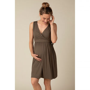 Φόρεμα εγκυμοσύνης χωρίς μανίκια με σταυρωτό λαιμό. 