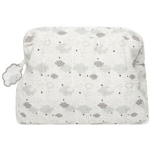 Trousse de toilette en coton imprimé nuages Main Trousse de toilette en coton imprimé nuages