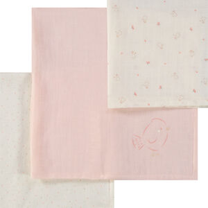 Σετ από 3 φαντεζί πάνες tetra για bebe κορίτσι 