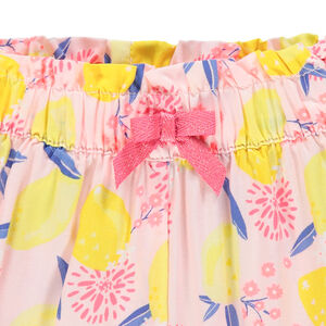 Παντελόνι fluide με λεμόνια με σχέδια για bebe κορίτσι 
