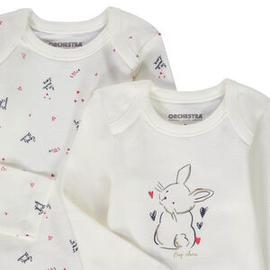 Σετ από 5 κορμάκια με μακριά μανίκια από jersey για bebe κορίτσι 