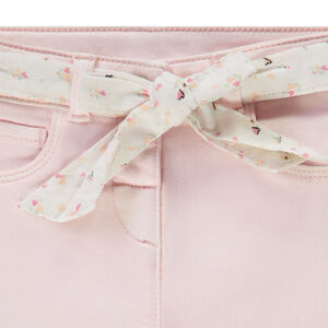 Τζιν ίσιο με ζώνη που δένεται με σχέδιο για bebe κορίτσι 