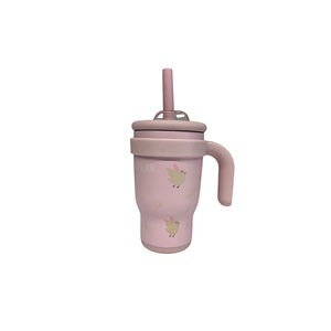 Ανοξείδωτο Μπουκάλι / Θερμός 350ml Με Χερούλι & Καλαμάκι Make A Wish Little Bird 