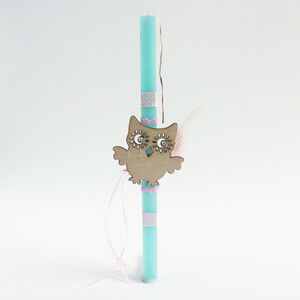 Λαμπάδα πασχαλινή κουκουβάγια - Πράσινο 