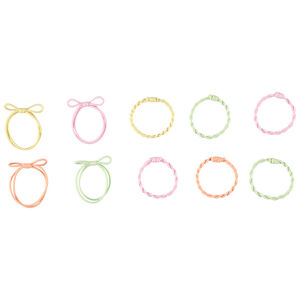 Σετ από 10 φαντεζί λαστιχάκια για κορίτσι 