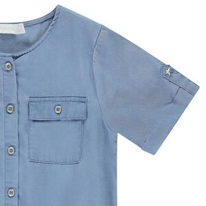 Σορτσάκι από υφασμάτινο σε μονόχρωμο για κορίτσι 